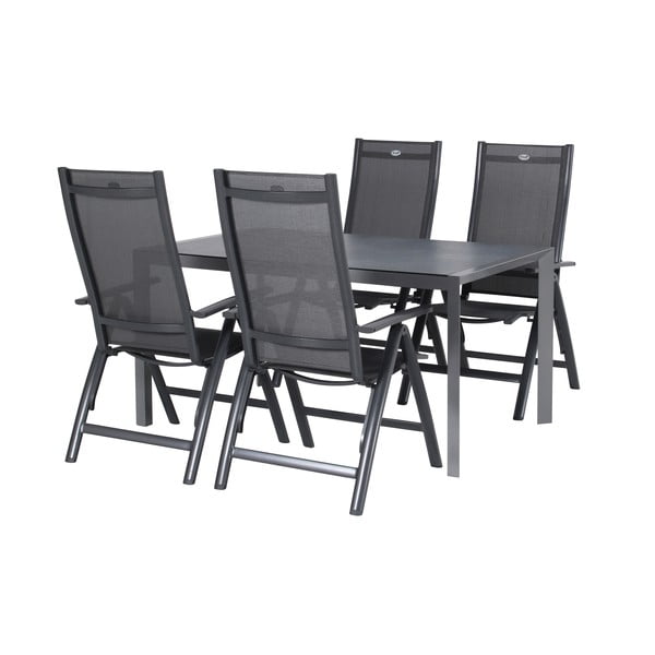 Tmavosivá kovová záhradná stolička Aruba – Hartman-image-2