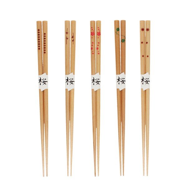 Drevené paličky v súprave 5 ks v prírodnej farbe Delicate – Rex London