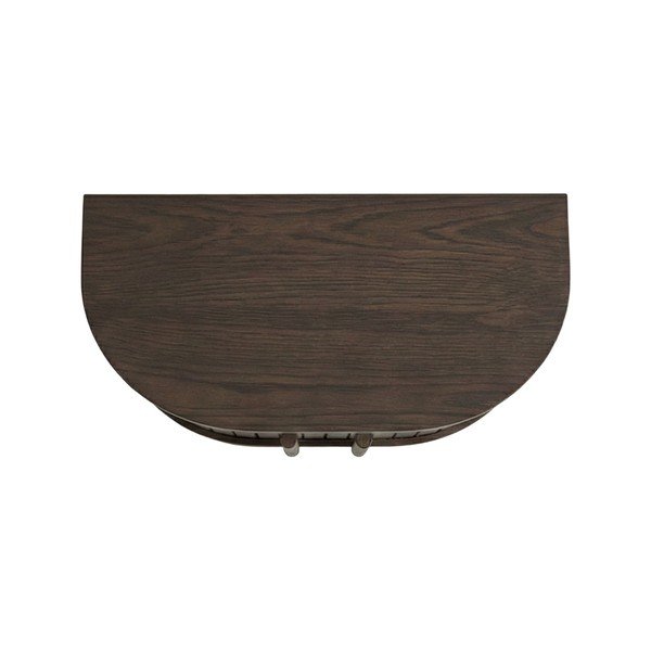 Závesný/s poličkami nočný stolík v dekore duba v tmavo prírodnej farbe Meta – Unique Furniture-image-3