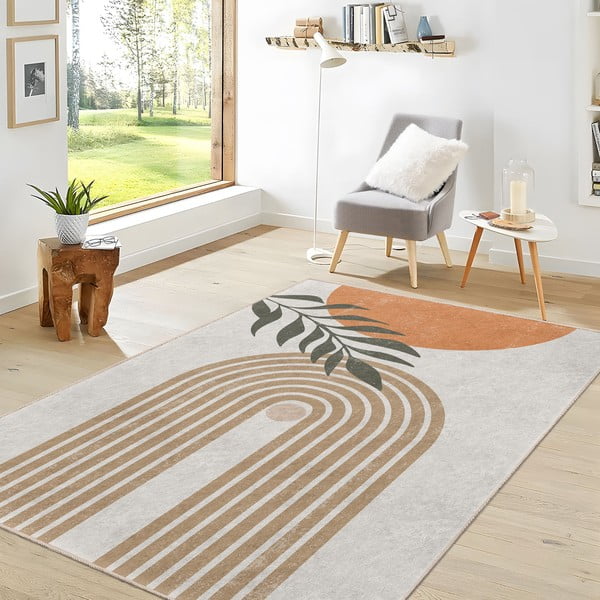 Krémový prateľný koberec 80x150 cm Dot Arch – Mila Home-image-1