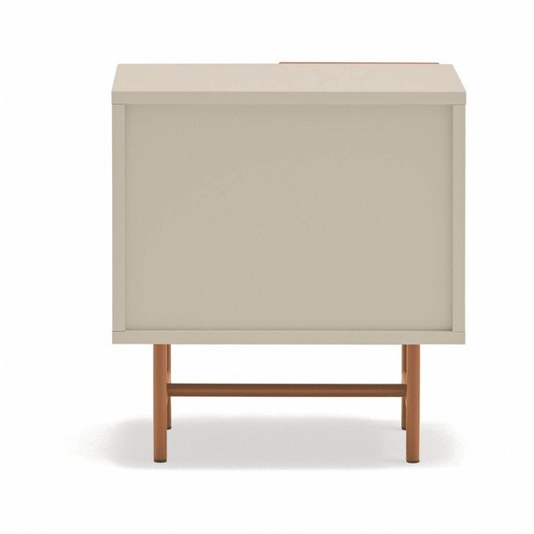 Matný nočný stolík s poličkami v tehlovej farbe/béžový Nube – Teulat-image-4