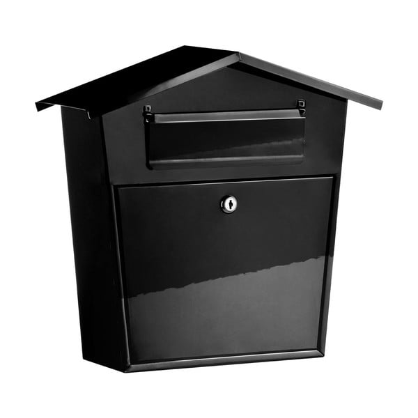 Čierna poštová schránka Premier Housewares, šírka 38 cm