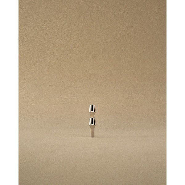 Kovová váza v lesklej striebornej farbe (výška  11 cm) BMF – STOFF Nagel-image-2