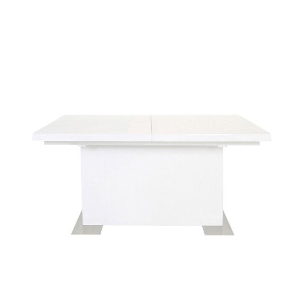 Biely rozkladací jedálenský stôl Actona Brick, dĺžka 130 - 180 cm