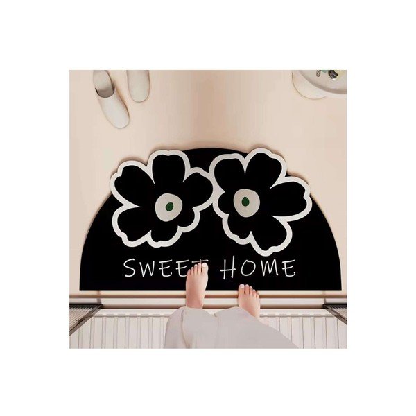 Čierna kúpeľňová predložka 60x100 cm Miedo – Foutastic-image-1