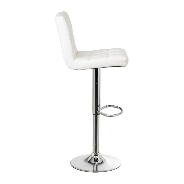 Biele barové stoličky s nastaviteľnou výškou z imitácie kože v súprave 2 ks (výška sedadla 93 cm) – Casa Selección-image-1