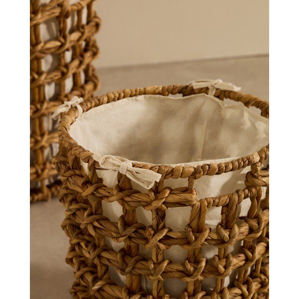 Košíky v súprave 2 ks z vodného hyacintu ø 38x38 cm Dilam – Kave Home-image-2