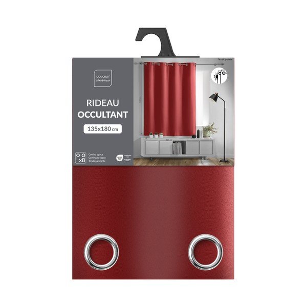 Červený zatemňovací záves 135x180 cm Occult – douceur d'intérieur-image-2
