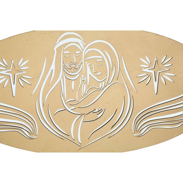 Nástenná dekorácia v zlatej farbe Mauro Ferretti Nativity-image-2