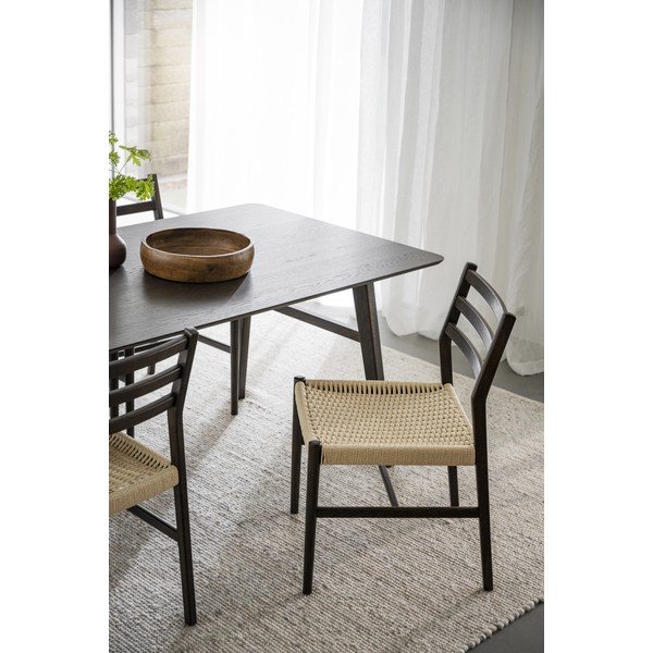 Jedálenská stolička v tmavohnedo-prírodnej farbe v súprave 2 ks Harlan – Rowico-image-1