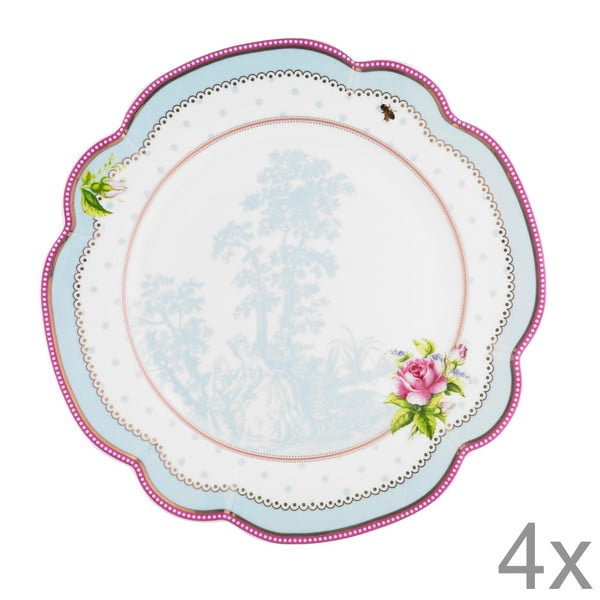 Porcelánový tanier  Lovely od Lisbeth Dahl, 24 cm, 4 ks