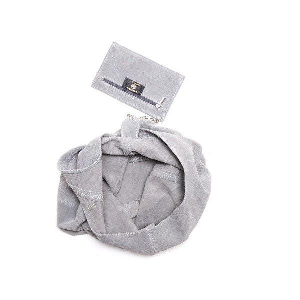 Sivá kožená kabelka Roberta M 885 Grigio-image-3
