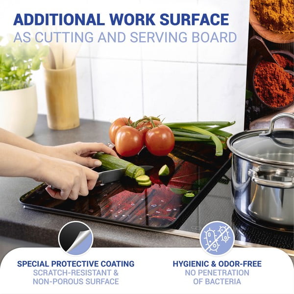 Súprava 2 sklenených krytov na sporák Wenko Spice-image-4