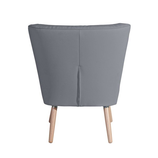 Sivé kreslo z imitácie kože Max Winzer Neel Leather Gray-image-3