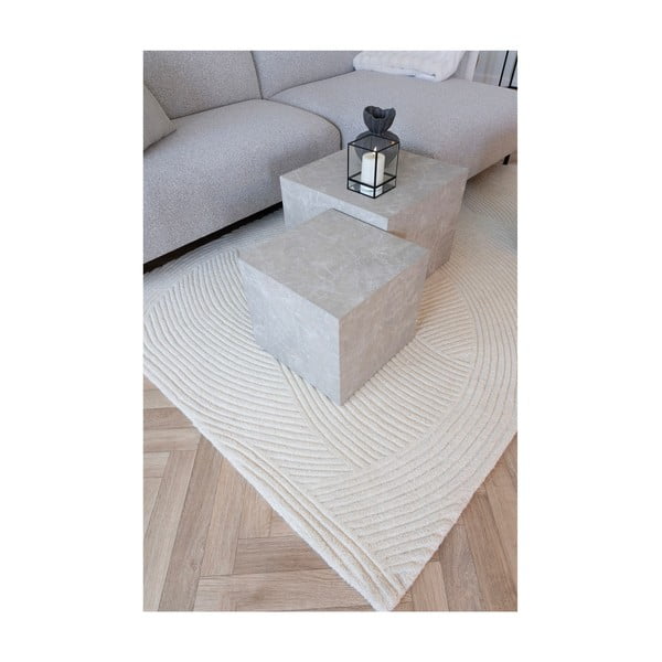 Krémový ručne tkaný vlnený koberec 160x230 cm Pune – House Nordic-image-3