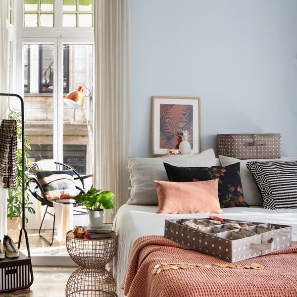 Béžový box na uloženie oblečenia Compactor Dots, 46 × 20,5 cm-image-3