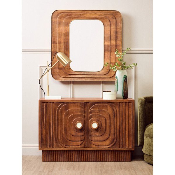 Komoda z mangového dreva v tmavo prírodnej farbe 40x75x116 cm Sangar – Premier Housewares-image-1