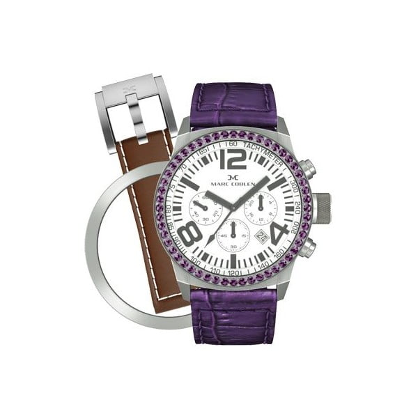 Dámske hodinky Marc Coblen s remienkom a ozdobou ciferníku naviac P12