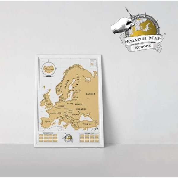 Zoškrabávacia mapa Evropy Luckies of London-image-2