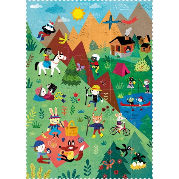 Obojstranné puzzle na horách v lete a zime Londji-image-1