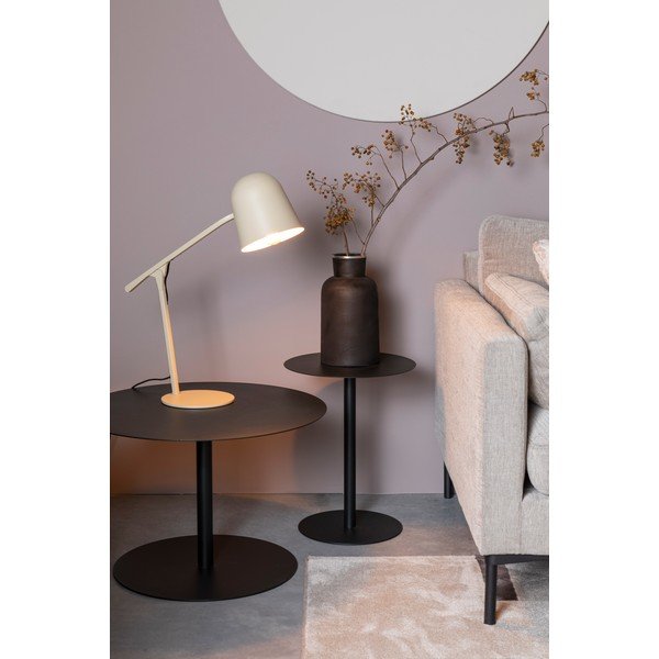 Čierny kovový okrúhly konferenčný stolík ø 60 cm Snow – Zuiver-image-1