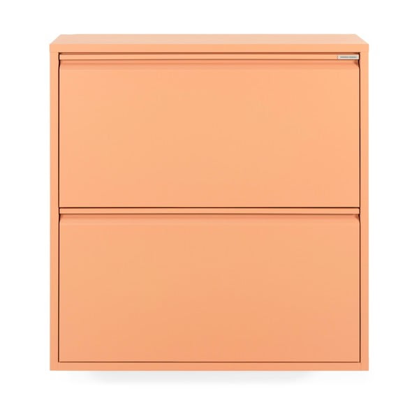 Kovová výklopná skrinka na topánky v lososovej farbe 75x77,5x22,5 cm Billy – Spinder Design-image-3