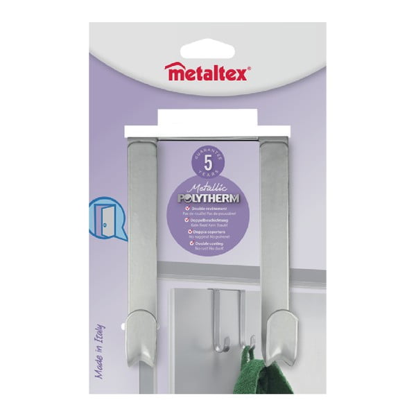 Závesný vešiak na dvere s 2 háčikmi Metaltex, dĺžka 14 cm-image-2