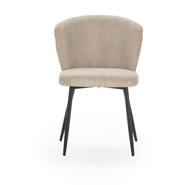 Béžové menčestrové jedálenské stoličky v súprave 4 ks Megan – Marckeric-image-2