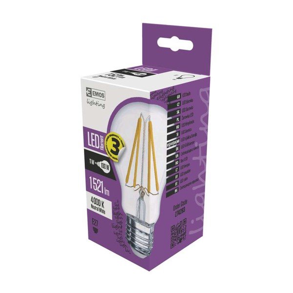 LED žiarovka EMOS Filament A60 Neutral White, 11W E27-image-2