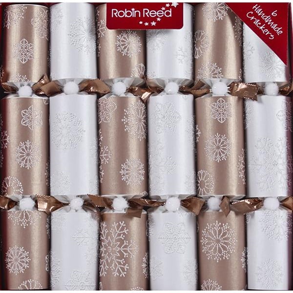 Sada 6 vianočných crackerov Robin Reed Snowflakes