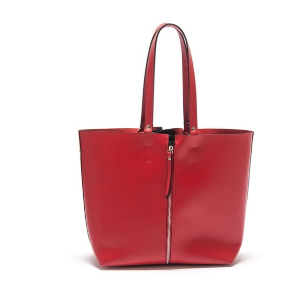 Červená kožená kabelka Isabella Rhea Allium