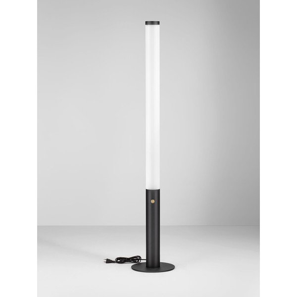 Matne čierna oceľová LED stojacia lampa so stmievačom s tienidlom z akrylového skla (výška  141 cm) Glaze – Nova Luce-image-4