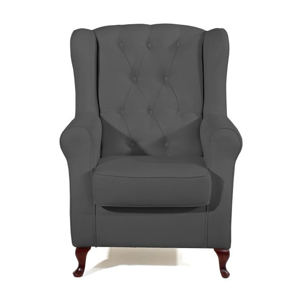 Antracitovosivé kreslo ušiak Max Winzer Lex-image-2