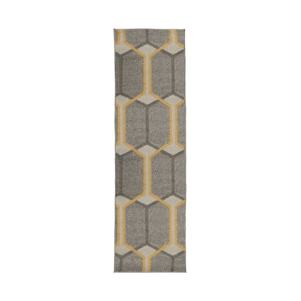 Sivý koberec Flair Rugs Urban Trellis, 60 x 220 cm