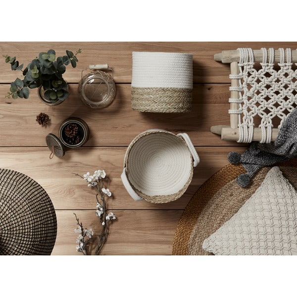 Teaková podnožka so sedákom z bavlneného lana Kave Home Eclipse-image-3