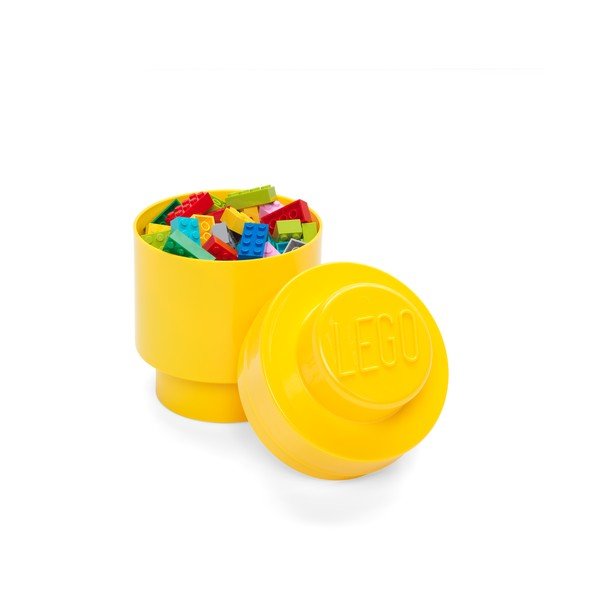Žltý úložný okrúhly box LEGO®, ⌀ 12,5 cm-image-1