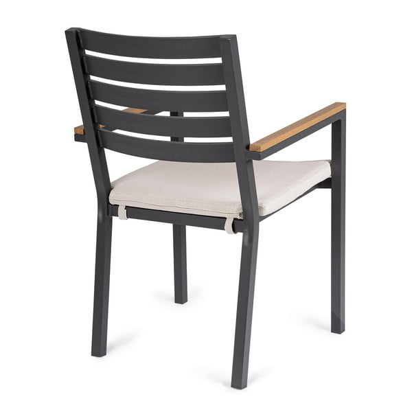 Antracitové kovové záhradné stoličky v súprave 4 ks Henna – Bizzotto-image-4