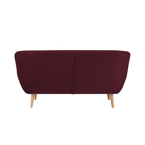 Vínovočervená dvojmiestna pohovka Mazzini Sofas Benito-image-1
