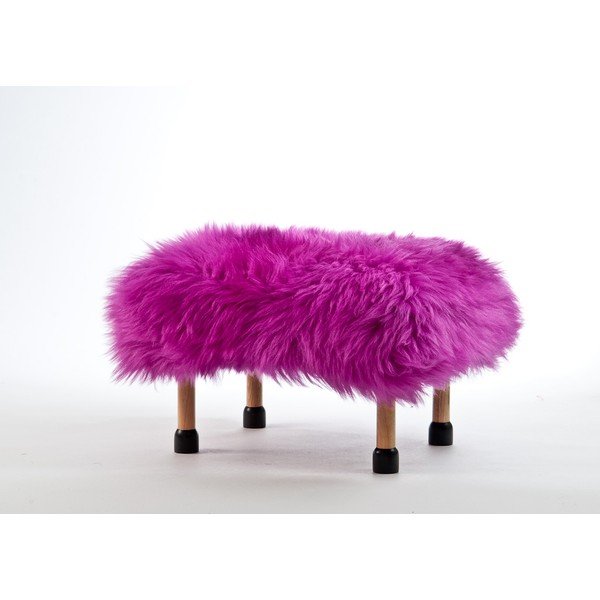 Stolička z ovčej kože Nia Cerise