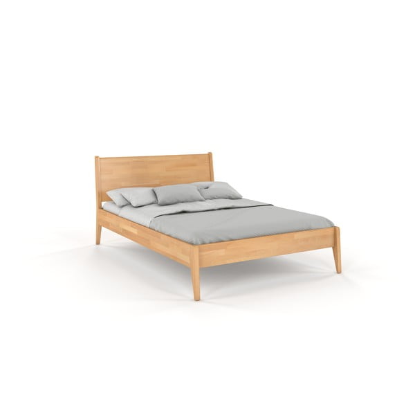 Dvojlôžková posteľ z bukového dreva Skandica Visby Radom, 160 x 200 cm