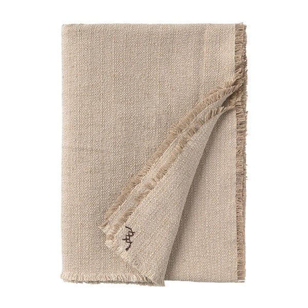 Krémová bavlnená deka 130x180 cm Handloom – Lorena Canals