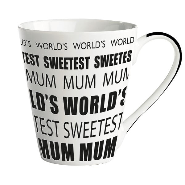 Porcelánový hrnček KJ Collection World’s Sweetest Mum, 300 ml
