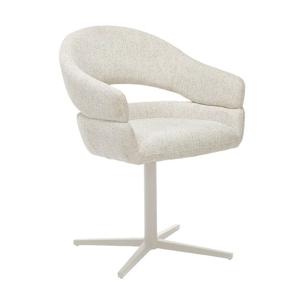 Krémovobiele čalúnené jedálenské kreslá v súprave s podrúčkami 2 ks Dover – House Nordic-image-3