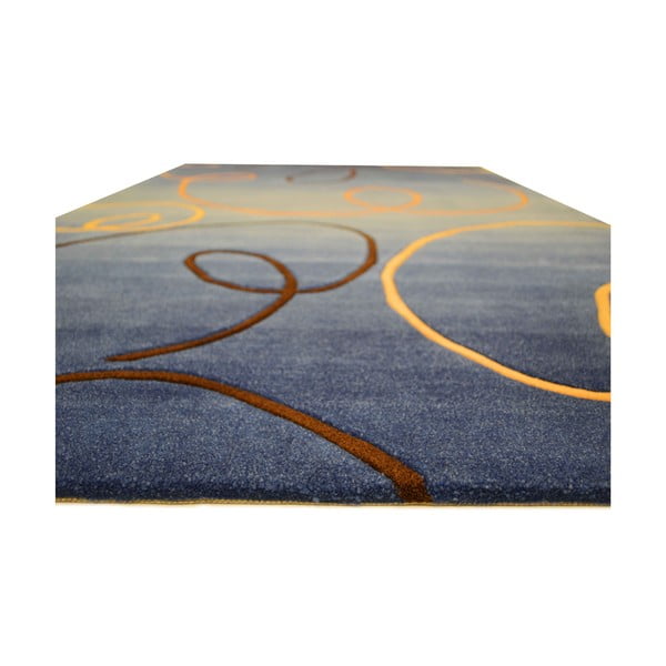 Ručne tkaný koberec Pluto, 200x300 cm, modrý-image-1