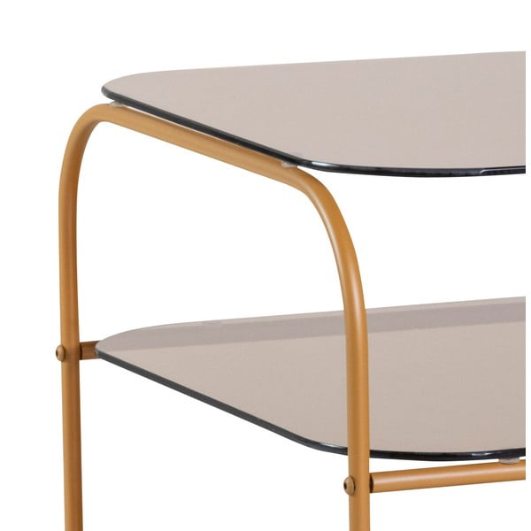 Odkladací stolík so sklenenou doskou 41x41 cm Echo – Hübsch-image-2