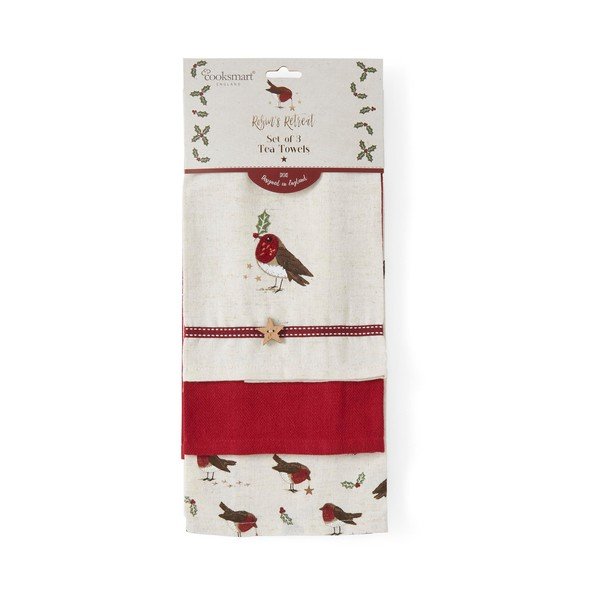 Utierky v súprave 3 ks s prímesou ľanu 45x65 cm Robin's Retreat – Cooksmart ®