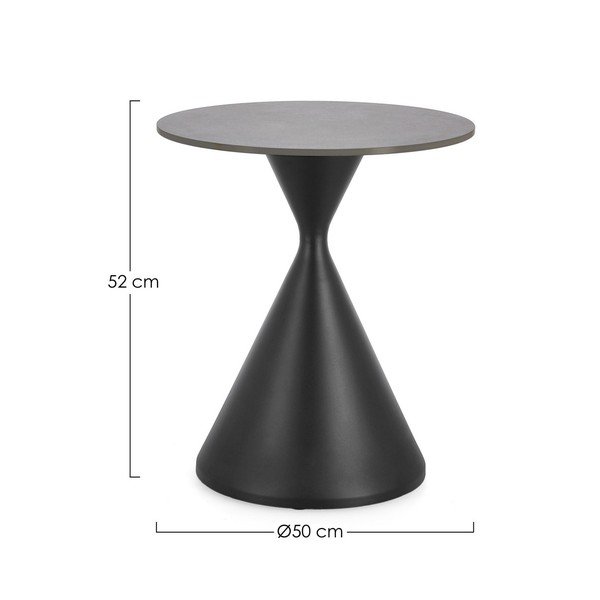 Okrúhly odkladací stolík s doskou v dekore mramoru ø 50 cm Joona – Bizzotto-image-4