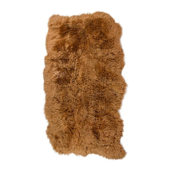 Hnedý kožušinový koberec s dlhým vlasom Arctic Fur Hanna, 180 × 120 cm