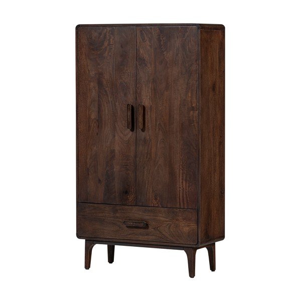 Skrinka z mangového dreva v tmavoprírodnej farbe 85x150x35 cm Liya – WOOOD