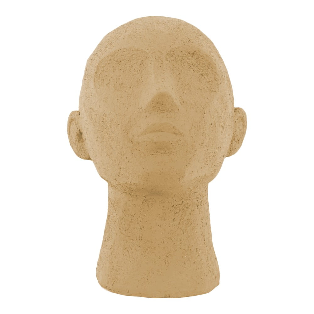 Pieskovohnedá dekoratívna soška PT LIVING Face Art, výška 22,8 cm